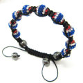 Moda Handmade BRITÂNICA Bandeira Shamballa Bracelete London Olímpico Charme Pulseira BR06